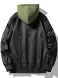 realaiot  Men's Trendy Hooded Jacket, Casual Street Style All Match Breathable Jacket