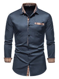 Men's Casual Plaid Button Down Shirt