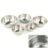 kkboxly 5pcs Stainless Steel Mixing Bowl Set With Measurements - Mirror Finish, Dishwasher Safe, Deep Sides For Salads & Kitchen Use