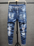 kkboxly  Men's Skinny Fit Ripped Stretch Slim Fit Jeans Pants