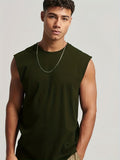 Solid Color A-Shirt Tanks, Men’s Singlet, Dry Fit Sleeveless Tank Top, Lightweight Active Undershirts, For Workout At The Gym, Bodybuilding, And Fitness, As Gifts