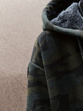 kkboxly  Camouflage Pattern Warm Hooded Cardigan Sweater, Men's Casual Zip Up Slightly Stretch Coat For Fall Winter