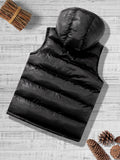 Warm Winter Vest, Men's Casual Zipper Pockets Stand Collar Zip Up Vest For Fall Winter