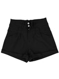 kkboxly  Women's Solid Cargo Shorts, Casual Mid Waist Slant Pocket Shorts, Casual Every Day Shorts, Women's Clothing