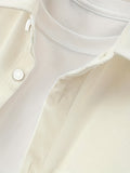 kkboxly Men's Solid Color Long Sleeve Casual Jacket, Loose Trendy Comfy Shirt For Spring Autumn