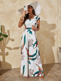 kkboxly  Boho Summer Women Clothing Printing Sleeveless High Waist Casual Jumpsuit