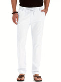 Men's Business Casual Pants European And American Loose Elastic Waist Cotton All-match Solid Color Men's Long Pants