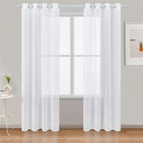 kkboxly 1pc Elegant Linen Semi Blackout Curtain - Enhance Privacy and Style with Grommet Top, Perfect for Bedroom, Living Room, and More