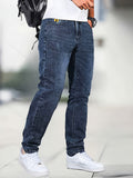 kkboxly  Men's Jeans Straight Regular Denim Jeans With Pockets, Men's Outfits