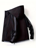 kkboxly Men's Hooded Windbreaker Jacket For Outdoor Activities