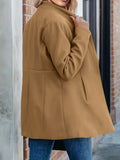 kkboxly  Solid Stand Collar Blazer, Elegant Open Front Long Sleeve Outerwear With Pocket, Women's Clothing