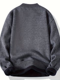 kkboxly  All Match Knitted Sweater, Men's Casual Warm Slightly Stretch Crew Neck Pullover Sweater For Men Fall Winter
