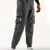 kkboxly Classic Design Multi Pocket Cargo Pants, Men's Casual Loose Fit Drawstring Cargo Pants/Joggers For Spring Summer Outdoor
