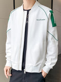 kkboxly  Varsity Jacket, Men's Casual Baseball Jacket Coat Regular Fit College Hipster Windbreaker For Spring Autumn