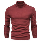 kkboxly  All Match Best Sellers Autumn Winter Pullover Men Solid Turtleneck Sweaters