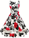 kkboxly  Cocktail Party A-line Dress, Vintage Sleeveless Prom Dress, Women's Clothing