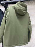 kkboxly  Men's Hooded Windbreaker Jacket, Casual Warm Waterproof Padded Jacket For Fall Winter Outdoor Activities