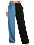 kkboxly  Color Block Slant Pocket Jogger, Casual Elastic Waist Pants For Fall & Winter, Women's Clothing