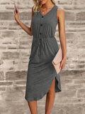 kkboxly  V Neck Tank Sundress, Casual Dress For Summer & Spring, Women's Clothing