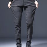 Men's Business Casual Pants Straight Leg Slim Stretch Trousers
