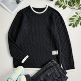 kkboxly  Men's Thermal Casual Knitted Pullover Sweater