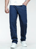 Plus Size Men's Stretch Jeans, Casual Loose Straight Jeans For Big And Tall Guys, Best Sellers Gifts