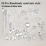 kkboxly 10pcs Sparkling Acrylic Icicle Ornaments - Versatile Christmas Tree Decorations for Holiday & Winter Parties, No Battery Needed, Christmas Decor
