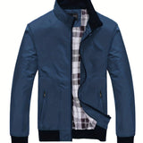 kkboxly  Men's Casual Sports Jacket With Zip Up Pockets
