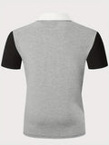 kkboxly  Men's Slim Casual Multi Color Striped Polo Shirt Best Sellers
