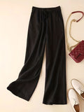 kkboxly  Drawstring Wide Leg Pants, Casual Loose Pants For Spring & Summer, Women's Clothing