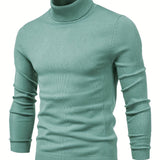 All Match Best Sellers Autumn Winter Pullover Men Solid Turtleneck Sweaters