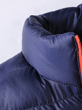 kkboxly  Winter Men's Casual Slim Fit Stand Collar Zipper-Up Padded Jacket