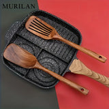 kkboxly 2pcs Wooden Spatula Set, Cookware Shovel For Non-Stick Pan, Cooking Utensils, Non-stick Spatula & Ladle Set, Wooden Cookware For Kitchen Cooking, Kitchen Gadgets, Cheap Items