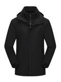 kkboxly  Men's Casual 3 In 1 Outdoor Jacket, Warm Hooded Windbreaker Jacket For Outdoor Hiking Camping