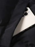 kkboxly  Men's Warm Windproof Winter Jacket, Casual Stand Collar Padded Coat For Fall Winter