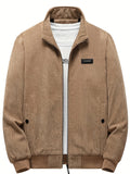 kkboxly  Men's Zip-Up Collar Corduroy Cotton Jacket