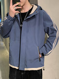 kkboxly  Men's Hooded Windbreaker Jacket For Outdoor Activities