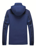 kkboxly  Men's Casual Waterproof Windbreaker Jacket Hooded Coat Regular Fit Coat For Spring Autumn Outdoors Hiking Fishing
