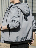Men's Lightweight Zip-Up Sports Hooded Jacket Christmas Gifts