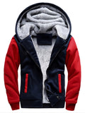 kkboxly Men's Winter Thick And Padded Warm Zip Up Hooded Jacket Best Sellers