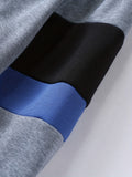 kkboxly  Color Block Men's Hooded Jacket Casual Long Sleeve Hoodies With Zipper Gym Sports Hooded Coat For Spring Fall