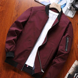 kkboxly  Jackets For Men, Fall Winter Stand Collar Zip Up Baseball Jacket, Black