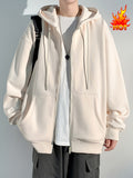solvbao  Men's Hooded Jacket Casual Long Sleeve Hoodies With Zipper Gym Sports Hooded Coat For Spring Fall