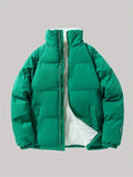 kkboxly  Men's Casual Warm Fleece Lined Jacket, Chic Warm Thick Coat For Fall Winter