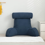 1pc Plush Lumbar Support Pillow - Ergonomic Bed Pillow for Sofa, Bed, and Reading - Soft Summer Decor for Living Room and Bedroom Home Decor