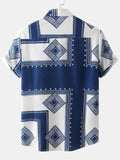 kkboxly  New For 2023, Men's Floral Shirt Casual Slim Short Sleeve Shirt