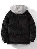 kkboxly Men's Classic Warm Hooded Jacket, Casual Zip Up Comfy Coat For Fall Winter Outdoor, Gift For Men