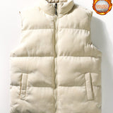 Men's Winter Vest, Lightweight Sleeveless Thermal Zip Up Tops For Men's Winter Outdoor