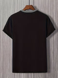 kkboxly  Roses Color Block Print Tee Shirt, Tee For Men, Casual Short Sleeve T-shirt For Summer Spring Fall, Tops As Gifts