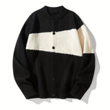 kkboxly  Men's Vintage Style V Neck Cardigan - Comfortable And Stylish Button Up Cardigan For Fall And Winter